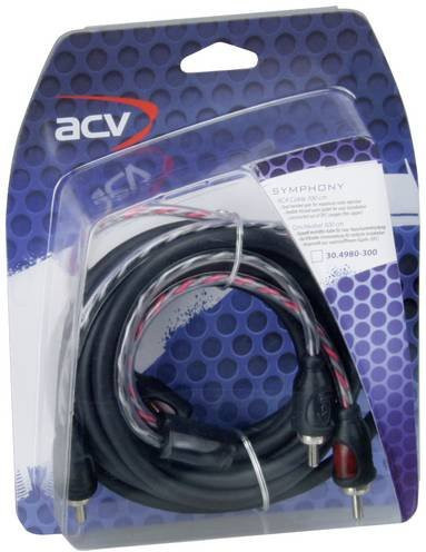 ACV 30.4980-300 Cinchkabel in Schwarz, Länge: 3 m, 2x Cinch-Stecker auf 2x Cinch-Stecker - Bild 1