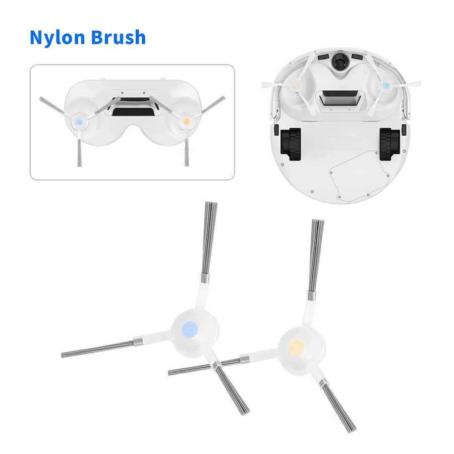 WINDNINJA Zubehör Kit für Narwal T10 J1 J2 Roboter Staubsauger mit Seitenbürsten, Primärfiltern, Mopp-Tüchern und Staubbox in Weiß - Bild 2