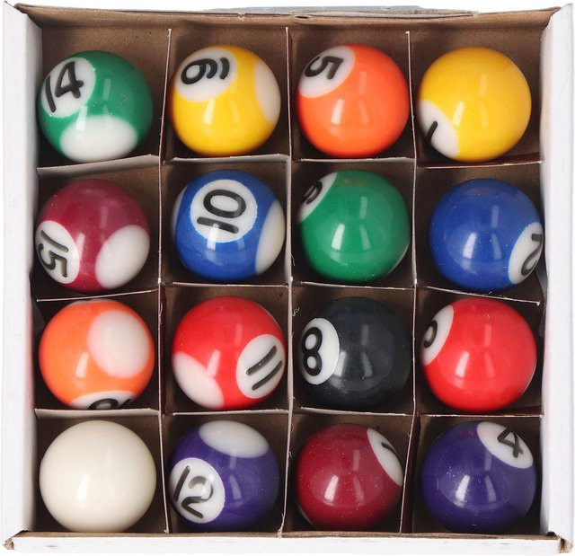 Neoglint Billard Bälle Set, 16-teiliges Set, Bunt / Mehrfarbig, Polyesterharz - Bild 1