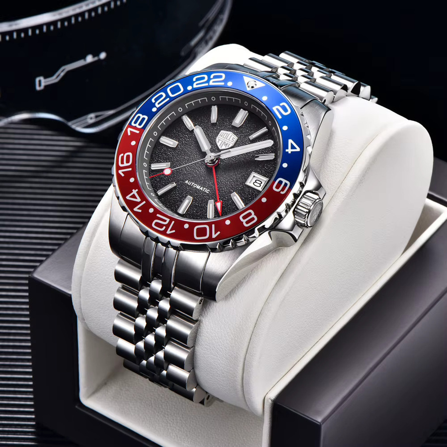 Rollstimi Armbanduhr Automatik, Edelstahl, Saphirglas, Blau, Herren - Bild 3