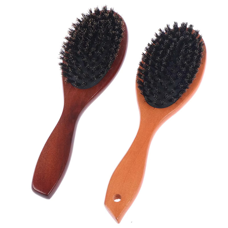 Sommer4 Haarbürste mit Holzgriff und Wildschweinborsten, Unisex - Bild 2