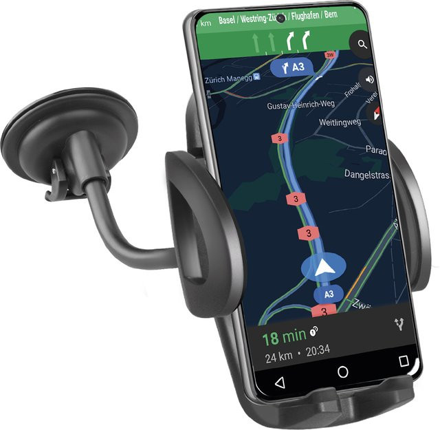 Sbs mobile Universal-Smartphone-Halterung für das Auto mit Saugnapf, Schwarz, für Handys bis 6 Zoll - Bild 2
