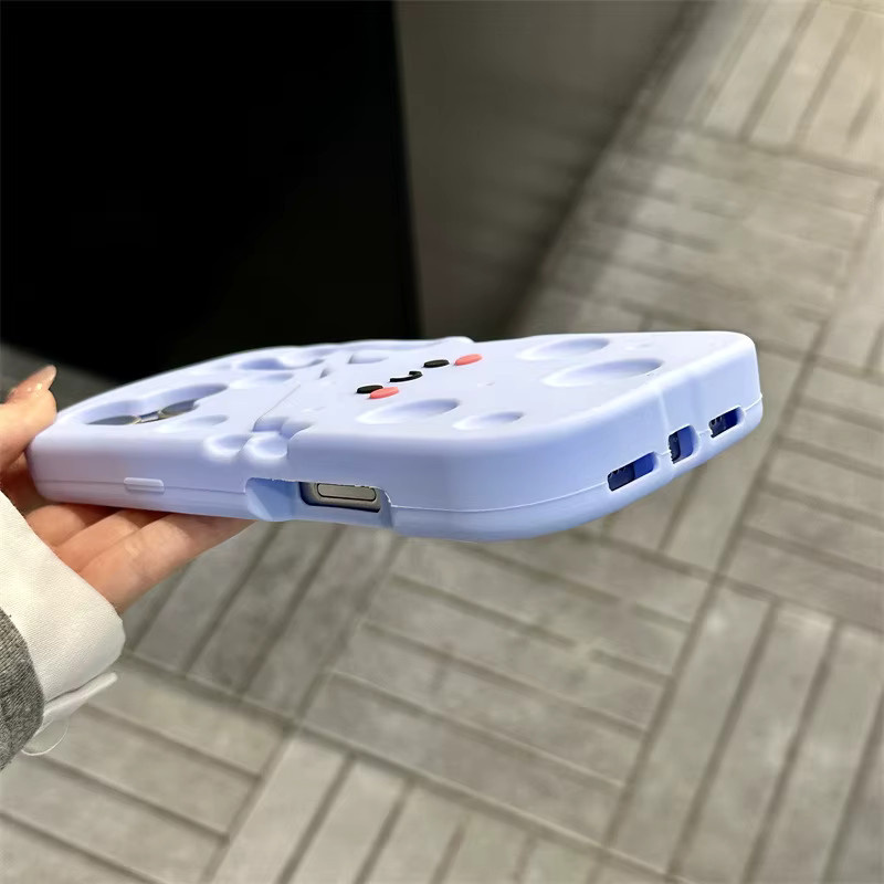 MUQGEW Handyhülle aus weichem Silikon mit blauem Käse-Design für iPhone 17 16 15 14 13 Pro Max Plus – Kawaii stoßfeste Schutzhülle in Blau - Bild 5