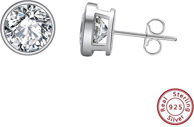 Ohrstecker 925 Silber, Zirkonia, Damen - Bild 1