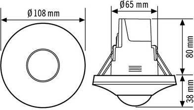 ESYLUX EP10428456 Decken-Präsenzmelder mit Bluetooth in Schwarz - Bild 1