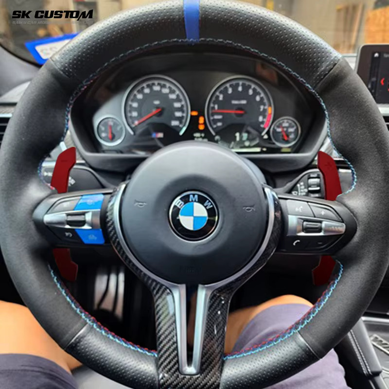 SK CUSTOM Magnetische Schaltwippen aus Aluminium-Legierung für BMW G20 G30 G87 M2 M3 M4 F20 F30 F45 in Schwarz und Grün - Bild 1