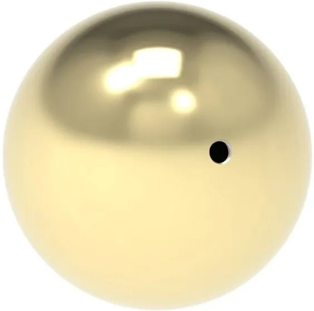 FeNau Messinghohlkugel aus Edelstahl V2A mit Messingbeschichtung, Farbe Gold/Silber, Durchmesser: 120 mm, M10 Gewinde - Bild 1