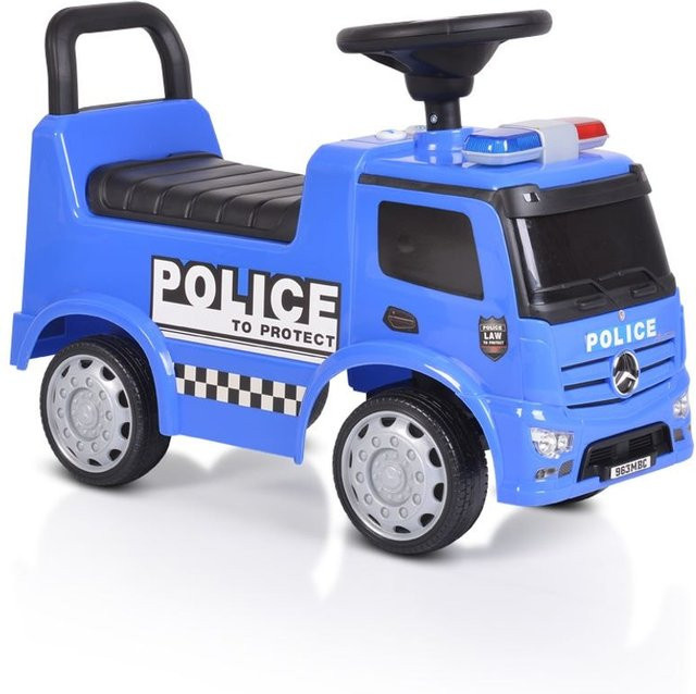 Moni Mercedes-Benz Rutschauto mit Melodien, Sirenenlichter und Sound, blau - Bild 1