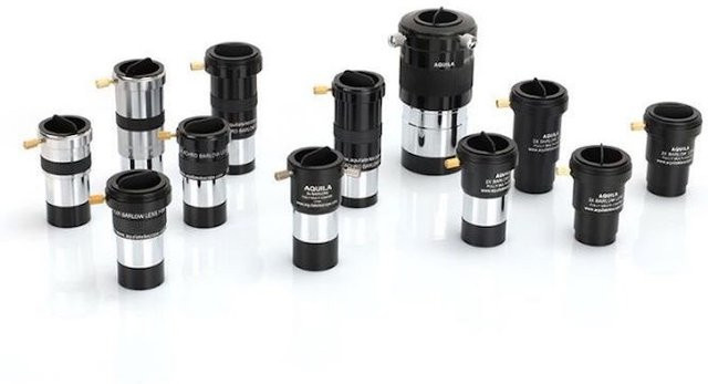 AQUILA Barlowlinse Set 2x 3x 5x für Teleskop-Okular-Zubehör in Schwarz, 1,25 Zoll und 2 Zoll - Bild 1