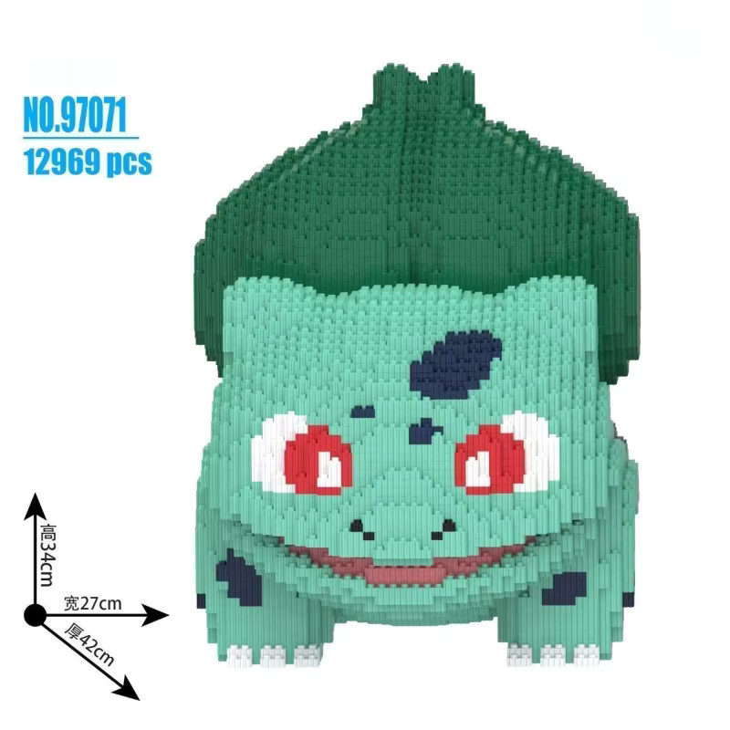 Potdemiel Pokémon Bulbasaur Charmander Bausteine, 34cm - Bild 2