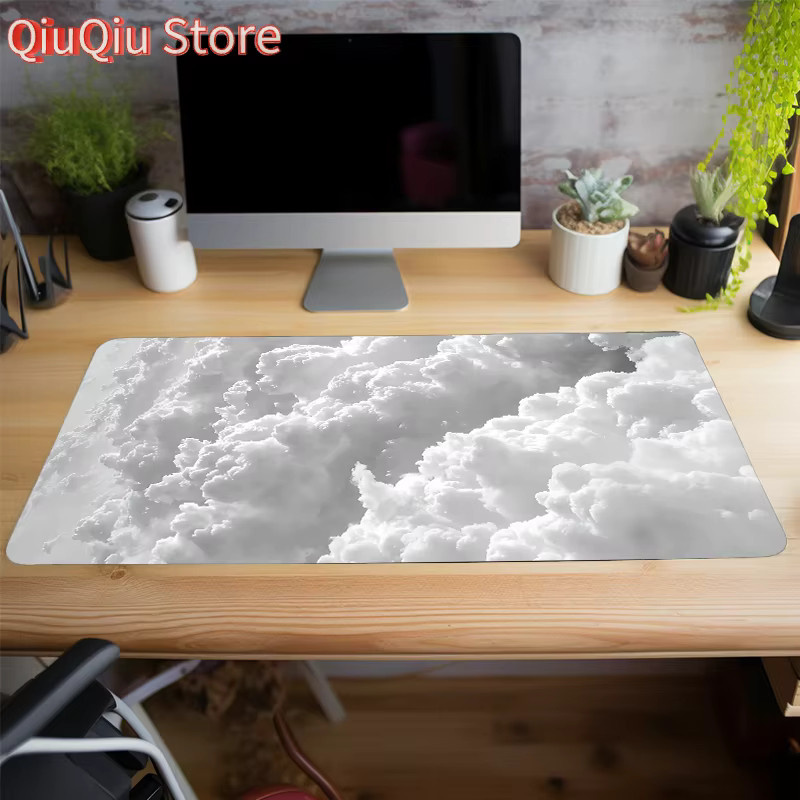 Potdemiel Mausmatte Weiße Wolken B/T: 900 x 400 mm, Höhe: 3 mm, Rutschfeste Schreibtischunterlage aus Naturkautschuk - Bild 4