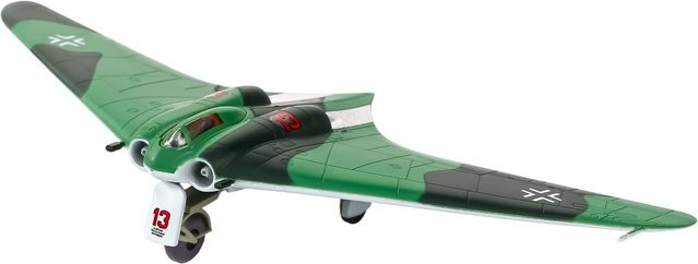 DENYI Jagdflugzeug Horten Ho229 Go229 Nurflügler Plastikmodellbausatz 1:144 grün - Bild 1