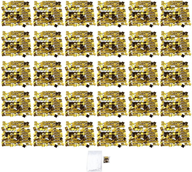 Aimo Wandhintergrundpaneele mit glitzernden Pailletten in Gold und Gelb, quadratische Selbstverriegelnde Dekoration für Hochzeiten - Bild 1