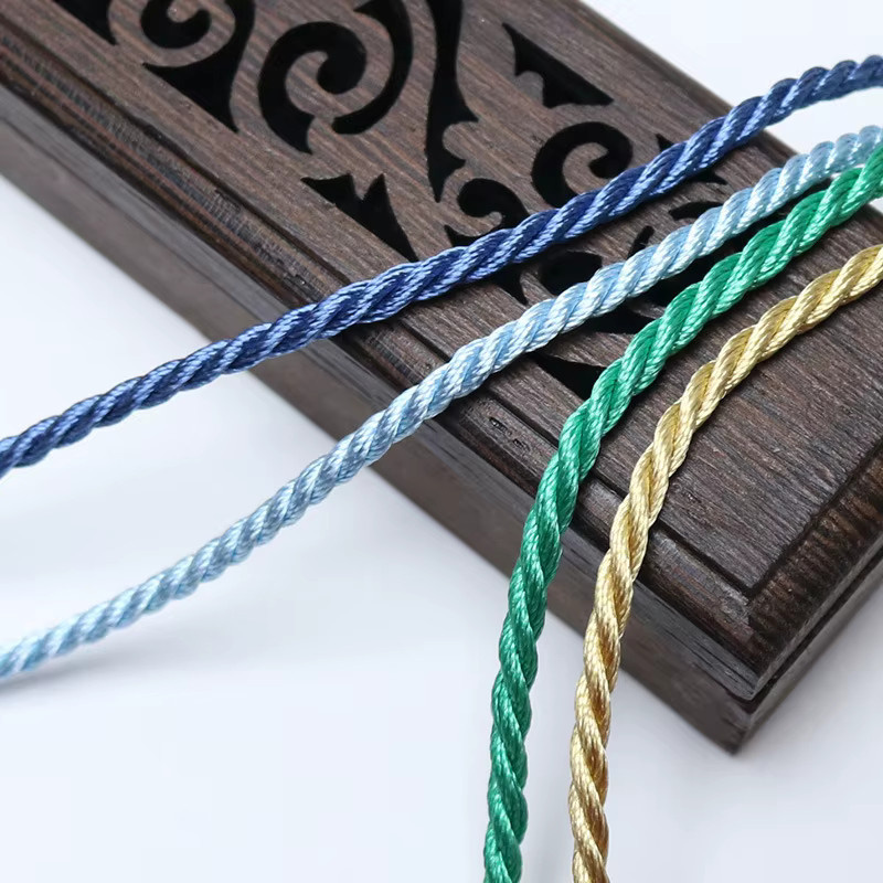 3er-Set gedrehte Baumwoll-Nylonschnüre in Bunt für DIY-Handwerk und Dekoration, 10 Meter pro Anteil, Durchmesser: 1 mm bis 5 mm - Bild 3