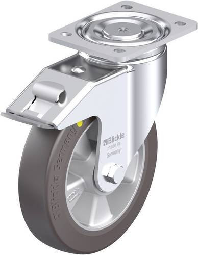 Blickle Stahlblech-Lenkrolle LH-ALST 200K-FI-AS in Silber, Rad-Durchmesser: 200 mm, Tragfähigkeit: 750 kg - Bild 1