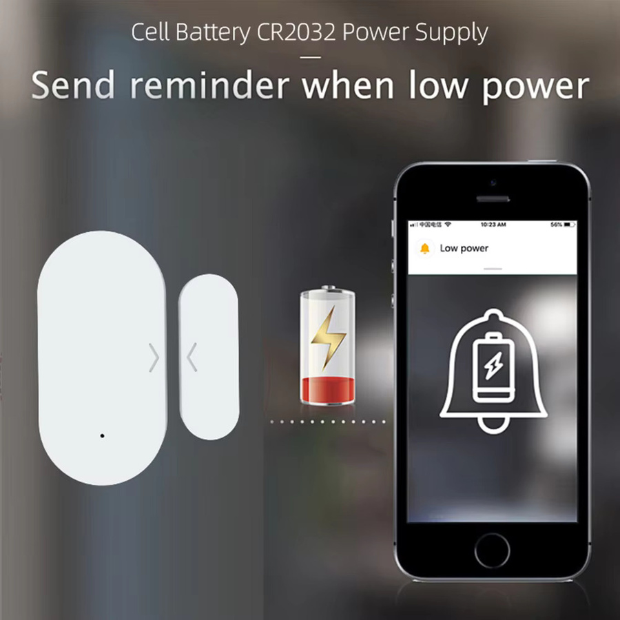 Tuya Zigbee Tür- und Fenstersensor in Weiß für Smart Home Automation und Einbruchschutz, kompatibel mit Alexa und Google Home - Bild 4