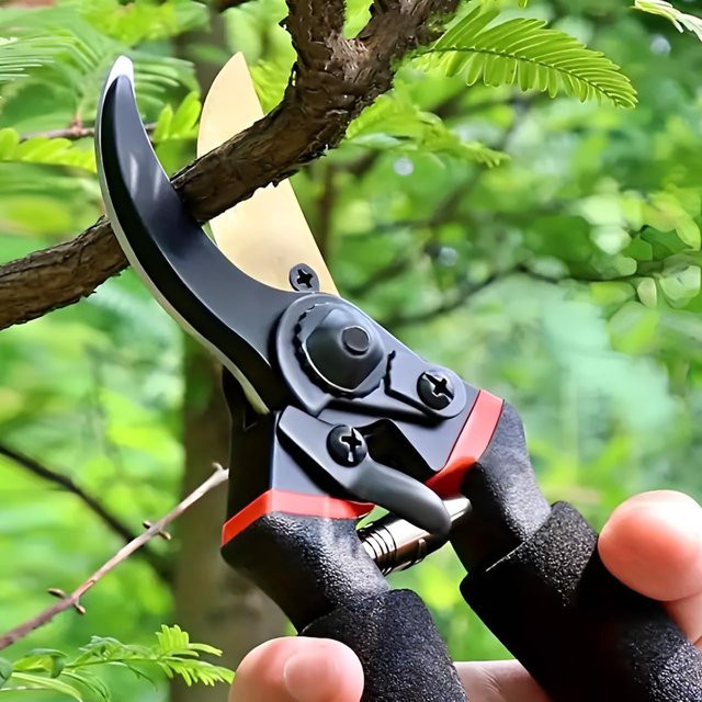 Rafford Multifunktionales Gartenschneidewerkzeug in Schwarz, professionelle manuelle Pflanzenschere für langlebigen Einsatz - Bild 1