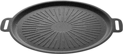 Antihaftbeschichtete BBQ-Grillpfanne von House & Kitchen aus Carbonstahl, rund, Schwarz, Durchmesser: 30 cm - Bild 1