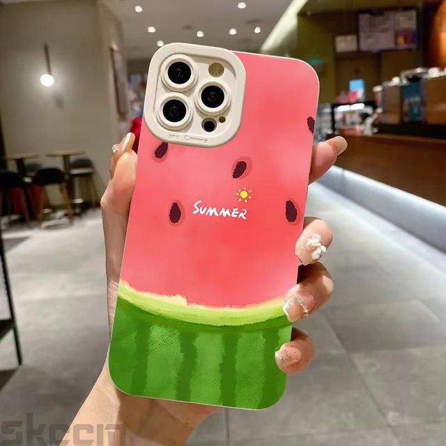 Handyhülle mit Sommer Wassermelone Katze und Hund Muster für Samsung Galaxy S25 Ultra S24 S23 S22 S21 Plus S20 FE A15 A35 A54 A55 5G in Pink - Bild 1