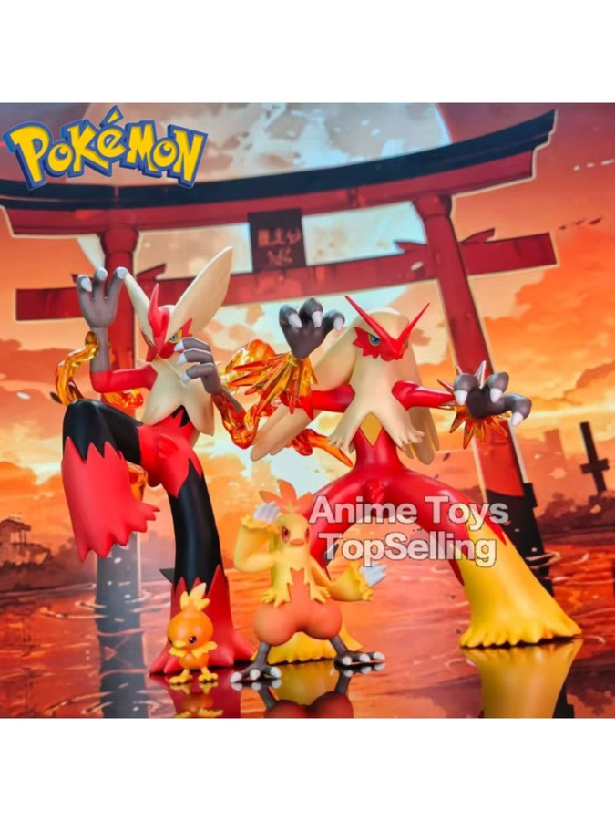 Bandai Pokémon Blaziken Evolutionary Group Actionfiguren, Kunststoff, Bunt / Mehrfarbig - Bild 3