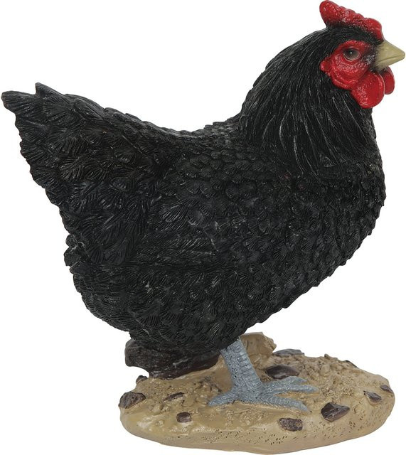 Dekofigur Henne in Schwarz, B/T/H: 16 x 10 x 19 cm - Bild 1