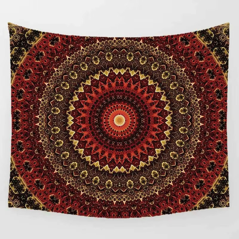 VIKAMA Böhmischer Wandteppich mit geometrischem Mandala-Design in Multicolour, B/H: 40 x 40 cm - Bild 2