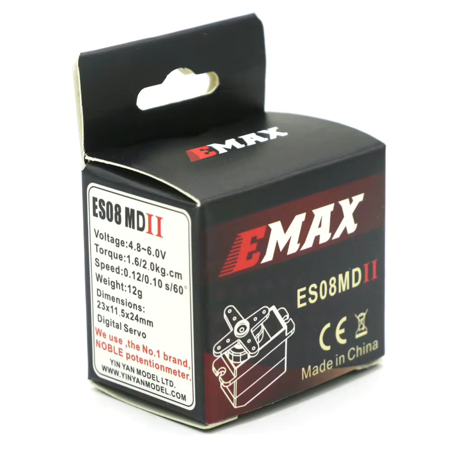 EMAX ES08MDII Digitales Mini-Servo mit Metallgetriebe für RC-Modellautos, Schwarz - Bild 5
