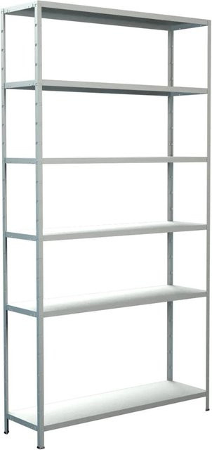 Schulte Regalwelt Steck-Grundregal Weiß, H x B x T: 230 x 120 x 35 cm - Bild 1