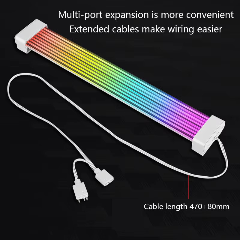 UPSIREN Biegsame ARGB-Lichtplatine in Schwarz Multicolour für Grafikkarte und Motherboard als dekorativer Lichtstreifen - Bild 3