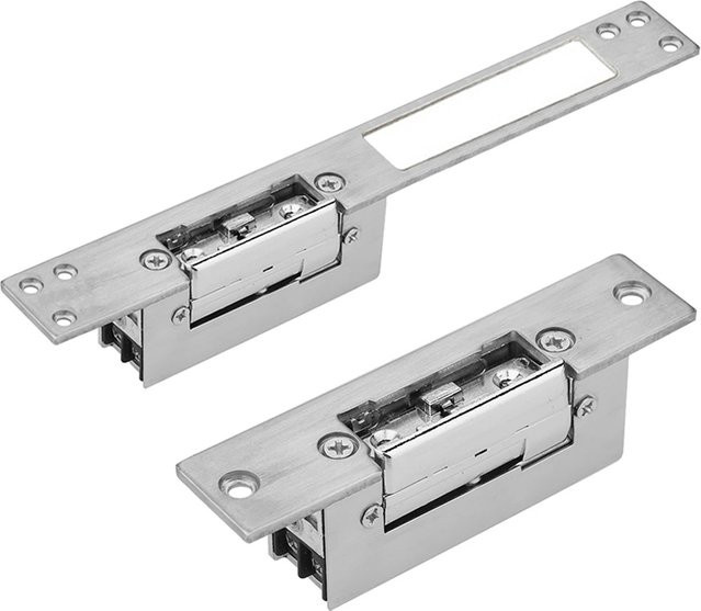 Elektrisches Türschloss aus Edelstahl in Silber für Zugangskontrollsysteme, 12 V DC, ausfallsicheres NO NC-Schloss - Bild 1