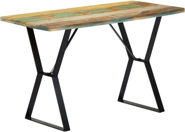 vidaXL Esstisch aus Massivholz im Industrial Design, B/T/H: 120 x 60 x 76 cm - Bild 1