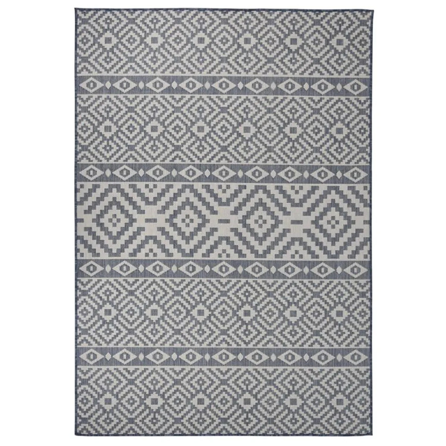 vidaXL Outdoor-Teppich Flachgewebe Blau Gestreift B: 160 cm, T: 230 cm - Bild 2