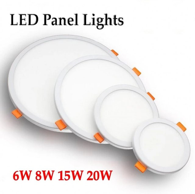 CYLRDXK LED-Panel-Leuchte als ultradünnes Downlight in Weiß mit warmweißem Licht für Schlafzimmer und Innenräume - Bild 1