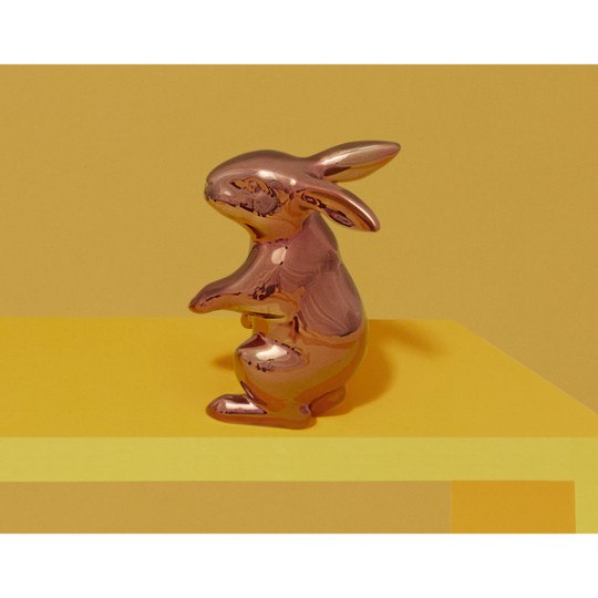 KPM Porzellan-Hase in Kupfer, Tischdekoration für Ostern und Frühling, Höhe: 17,0 cm, Breite: 11,0 cm, Tiefe: 17,0 cm - Bild 2