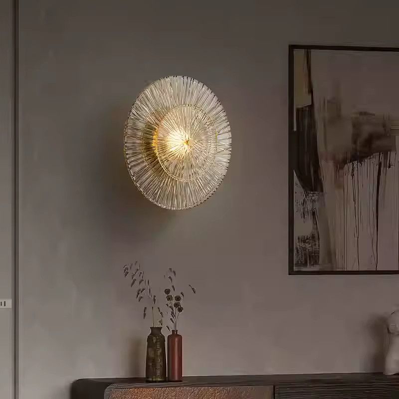 JIANKEXING Postmoderne Designer Wandlampe aus Glas und Messing für Wohnzimmer und Schlafzimmer - Bild 3