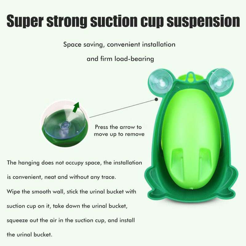 TOMTOP JMS Kinder Urinal Trainer Frosch Design mit Saugnapf und rutschfester Unterlage in Mehrfarbig - Bild 6