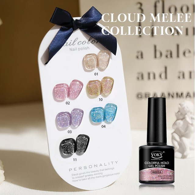 VOKY Gel-Nagellack Set, 6-teilig, schimmernd, Unisex - Bild 1