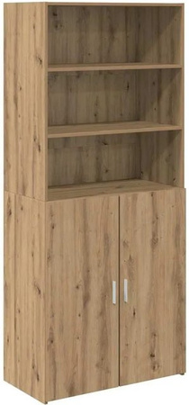 vidaXL Highboard Artisan-Eiche in Braun mit Schranktüren und Regalfächern, B/T/H: 80 x 42,5 x 185 cm