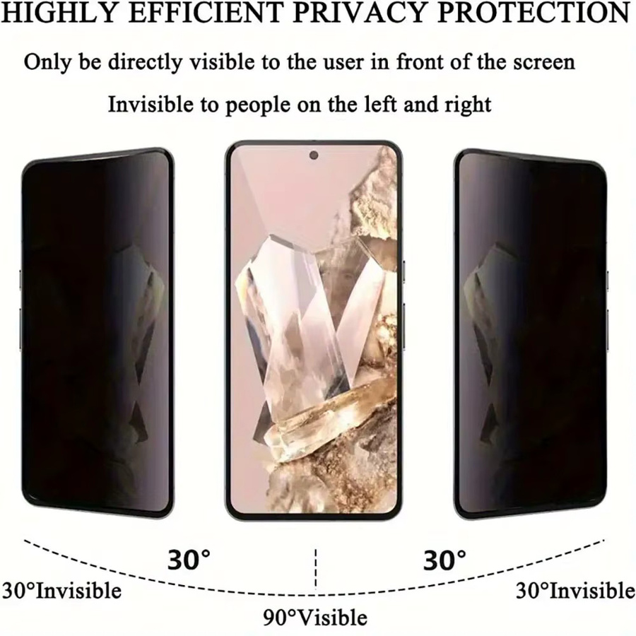 3er Pack Anti-Spy Hydrogel-Displayschutzfolie für Google Pixel 8 8a 8 Pro 9 9a 9 Pro 10 Pro XL Privacy Water Gel Soft Film Transparent - Bild 6