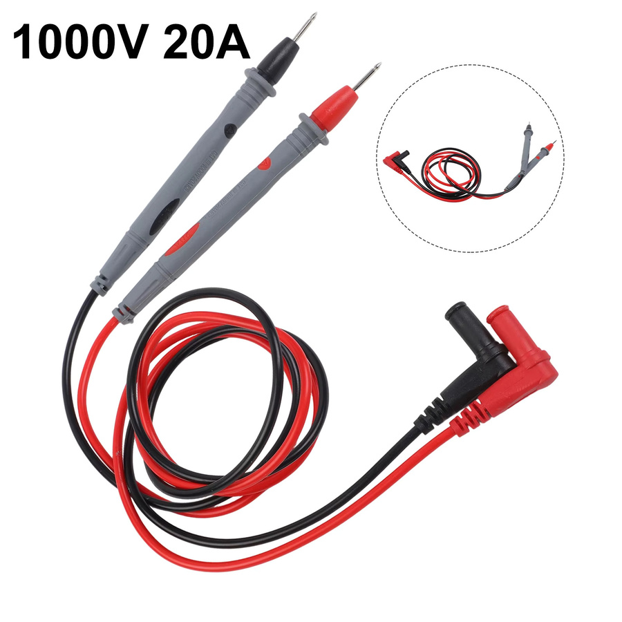 Multimeter Voltmeter Kabel Set mit Ultra Feinen Nadel-Sonden in Rot und Gold für Amperemeter und Tester - Bild 3