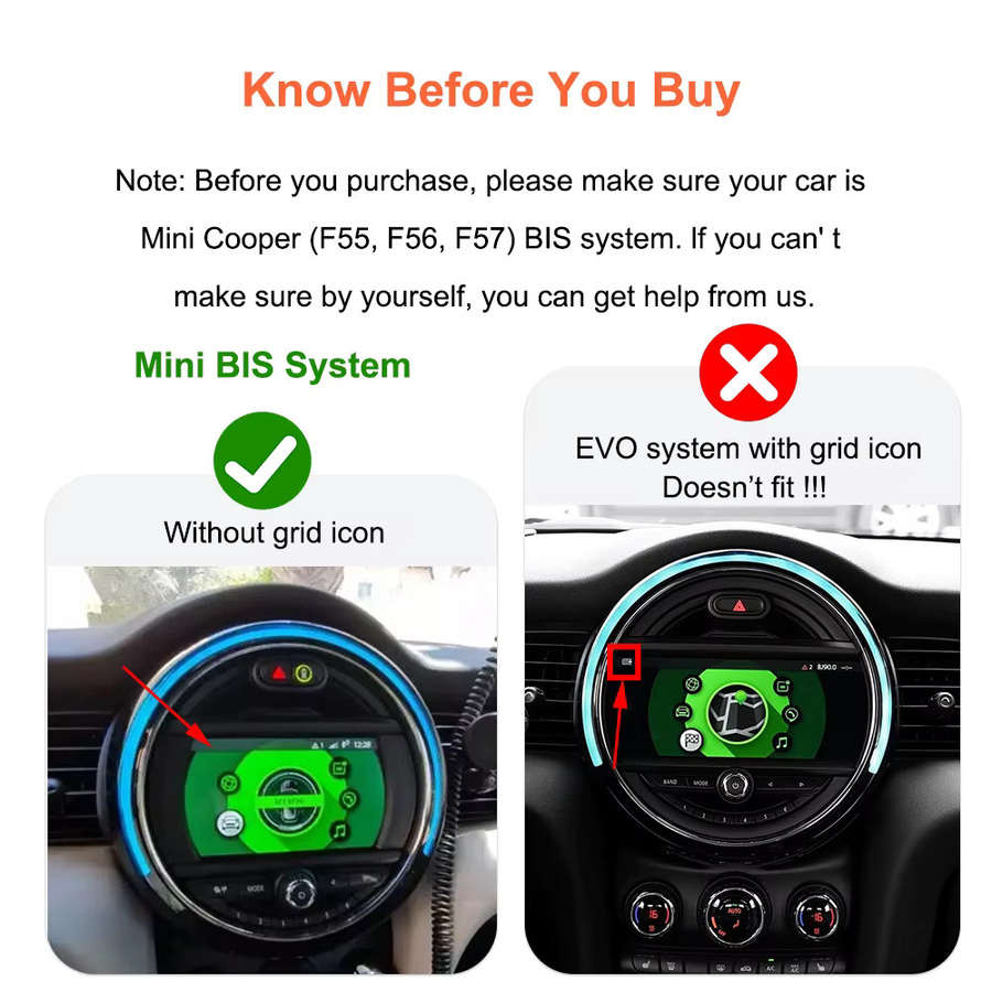 Bonroad Wireless Carplay und Android Auto Interface für BMW und Mini Cooper in Schwarz - Bild 2