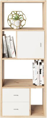 PHOENIX Raumteiler-Regal Fortuna in Beige aus Holz, B/H/T: 58 x 146,6 x 34 cm - Bild 1