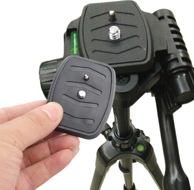 Yunteng Stativhalterung mit Schnellwechselplatte und Kamera-Montageadapter in Schwarz, kompatibel mit Yunteng 668, 690, 600, 800 und Velbon - Bild 1
