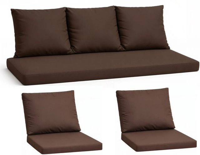Setgarden Komfort Gartenloungekissen Set für Technorattan-Möbel in Braun, 1-teilig, B: 160 cm, T: 60 cm - Bild 1