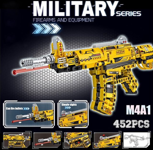 Militärwaffen AK47 M4A1 Barrett Sniper Gatling Gun, Modellbausteine Kits, ab 14 Jahren - Bild 1