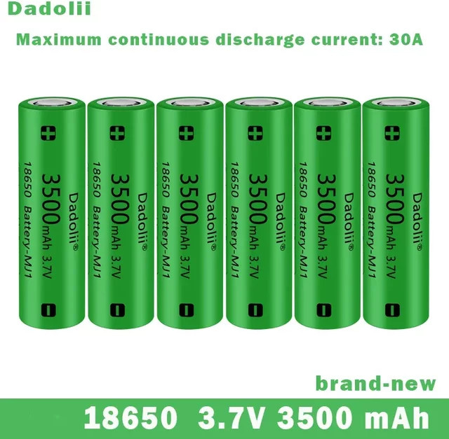 DAWEIKALA 18650 Li-Ion Akku INR18650-35E mit 3500 mAh und 30 A Entladung, 3,7 V, Grün - Bild 1