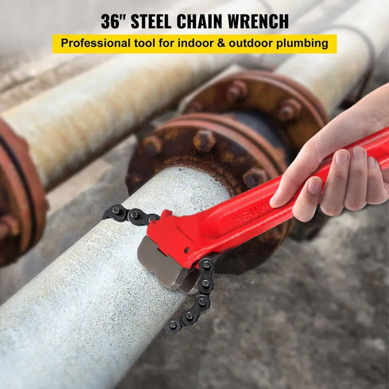 Buying Solutions MB Kettenrohrzange 36 Zoll in Rot aus Stahl für Ölfilter und Rohrleitungen mit einer Kapazität von 4-1/2 bis 7-1/2 Zoll - Bild 8