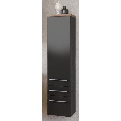 HELD MÖBEL Midischrank Davos in Grau, modern mit Regalböden und Scharniertüren, Breite: 30 cm, Höhe: 130 cm, Tiefe: 35 cm - Bild 2