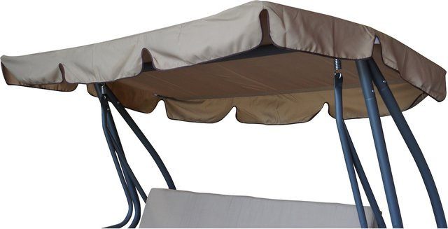 DEGAMO Dachplane für Hollywoodschaukel MIAMI in Beige, B/T: 228 x 120 cm - Bild 1