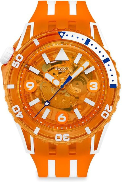 Swatch Armbanduhr Scubaqua Pacific Sea Nettle, Orange, Kunststoff, Unisex - Bild 1
